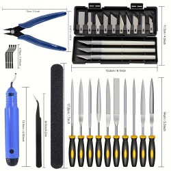 32pcs Ultimate 3D Printing Tool Kit – Debur, Clean, Finish, and Print with Ease – Includes Essential Accessories for Perfect 3D Prints