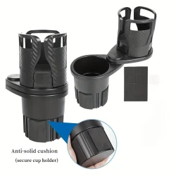 Adjustable Car Cup Holder Expander - Dual Cup Holder with Phone Holder and Aromatherapy Organizer