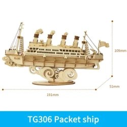 Adventure Sail Wooden Ship Puzzle Model