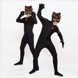 Cat Noir Cosplay Costume - Kids' Halloween & Christmas Party Jumpsuit