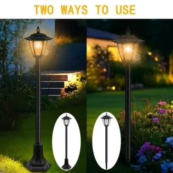 Solar Pathway Light - Retro Solar Garden Light for Outdoor Yard, Patio, Walkway, and Driveway