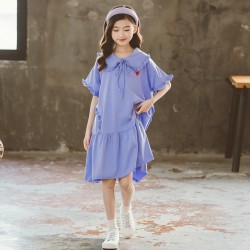 Enchanting Big Kids Summer Girl Cotton Skirt Princess Dress