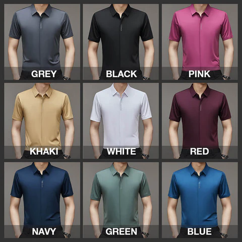 Breezelly Ice Silk Shirts, Men's Ice Silk Business Shirt, Quick-Drying  Business