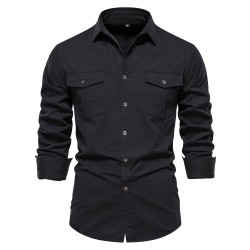 Cargo Long Sleeve Cotton Shirt