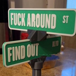 Find Out Street Sign Desk Decoration