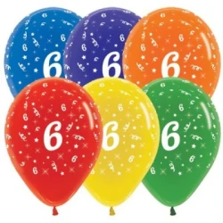 Balloons Age 6 Jewel Crystal Assortment  - Pack of 25