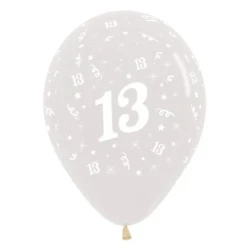 Balloons Age 13 Jewel Crystal Clear  - Pack of 25