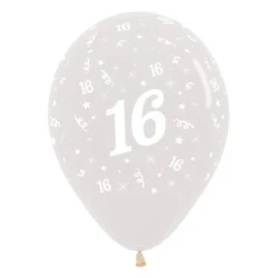 Balloons Age 16 Jewel Crystal Clear  - Pack of 25