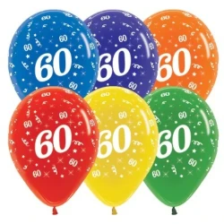 Balloons Age 60 Jewel Crystal Assortment  - Pack of 25