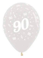 Balloons Age 90 Jewel Crystal Clear  - Pack of 25