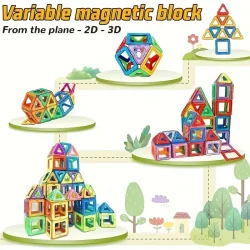 Large Magnetic Building Blocks - 3D STEM Educational Construction Set