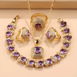 Elegant French-Style 5-Piece Jewelry Set