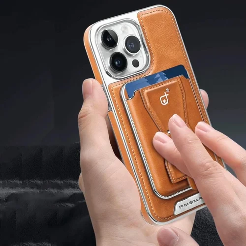 Luxurious Leather Magnetic iPhone Case with Removal Card Holder