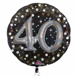 Shape 40 Sparkling Birthday Holographic 3D Multi