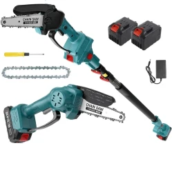 2 in 1 Cordless 8 inch Chainsaw with Pole Saw