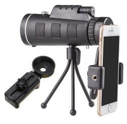 All-in-One Monocular Telescope Kit with Compass & Smartphone Mount