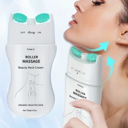 Firming Neck Massage Cream with Roller for Women