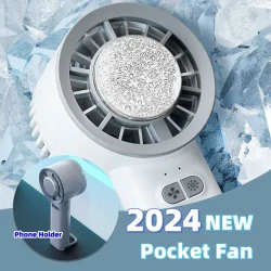 2024 Summer Gadget Handheld Turbo Jet Fan Mini Portable Ice Cold Fan