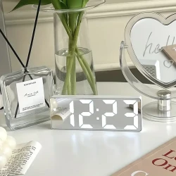 Led Mirror Table Alarm Clock