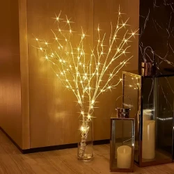 Luminous White Birch Branch Decorative Light