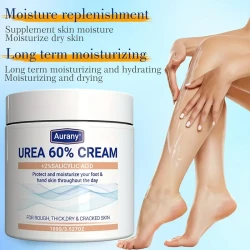 Aurany Urea 60% Cream with 2% Salicylic Acid - Intensive Moisturizing Foot Cream for Rough, Thick, Dry & Cracked Skin