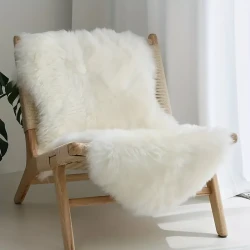 Faux Leather Wool Blanket