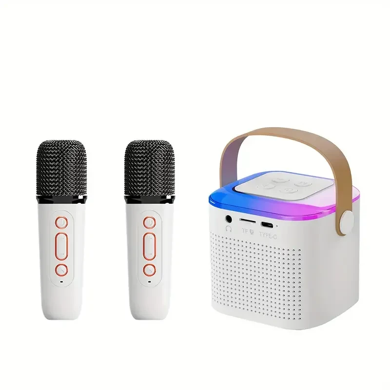 Bluetooth Speaker with Dual Wireless Mics & RGB Light Show