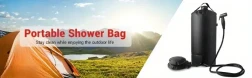 4 Gallon Portable Shower Bag - Solar Heated, Waterproof with Nozzle & Foot Pump