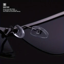 Trendy Rimless Polarized Glasses with Metal Frame