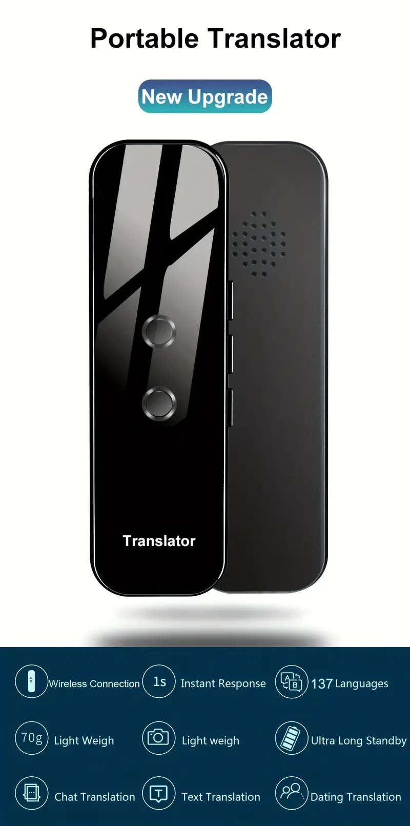 Portable Two-Way Instant Translator Device