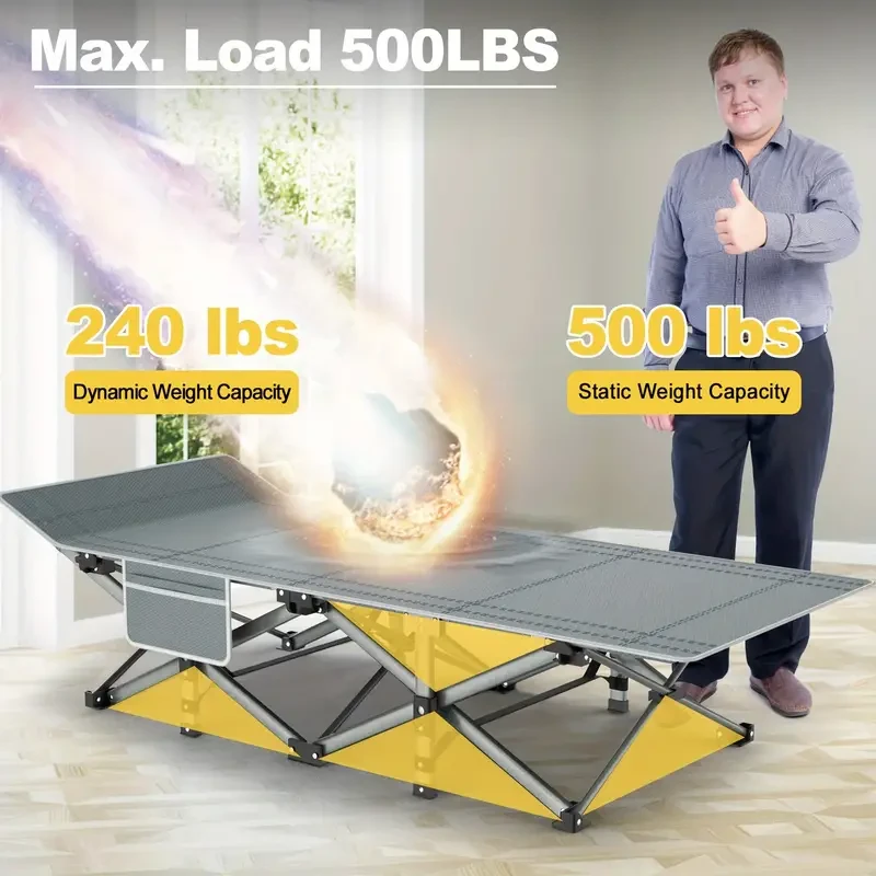 Folding Camping Cot with Mattress