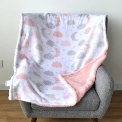 SnuggleSoft Baby Flannel Shawl Blanket