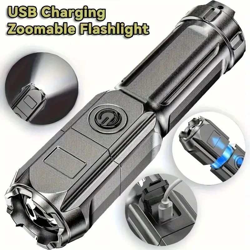 Super Bright Zoomable Flashlight - Portable and Rechargeable