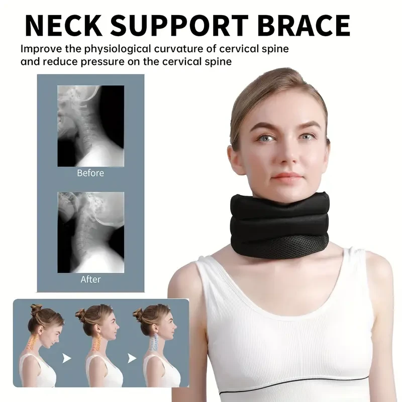 Breathable Neck Brace with Sponge Shoulder Pads