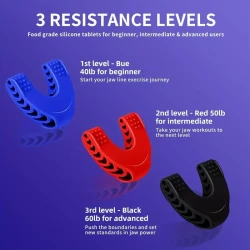 3PCS Jaw Exerciser for Men and Women - 3 Resistance Levels