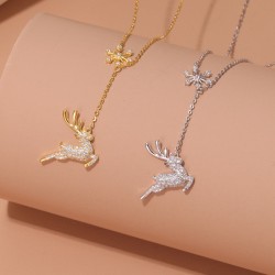 Deer Necklace Women's Sterling Silver