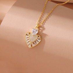 Sterling Silver Fashion Design Affordable Luxury Style Love Necklace