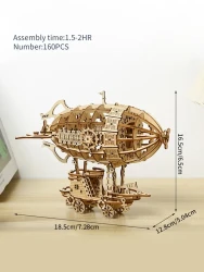 3D Wooden Airship Puzzle Model Kit