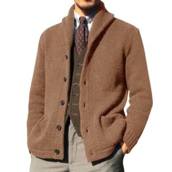 Solid Color Button Knit Jacket