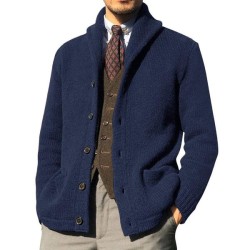 Solid Color Button Knit Jacket