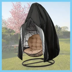 Patio Egg Chair Cover with Zipper - Durable, Waterproof, Windproof Heavy Duty Outdoor Hanging Chair Cover