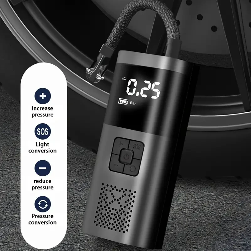 150 PSI Corded Tire Inflator Car Air Pump with LED Display