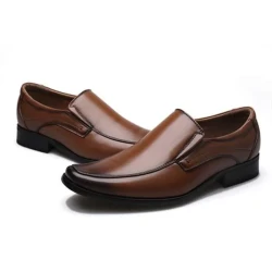Men's  Small Square Leather Shoes