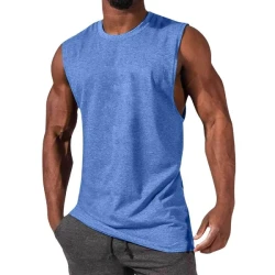 Solid Color Crew Neck Tank Top