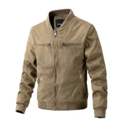 Men's Suede Stand Collar Jacket