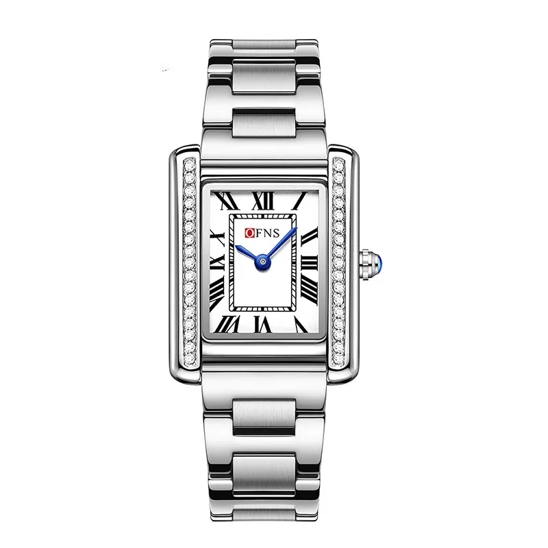 Rectangular Diamond- Quartz Watch for Women and Men