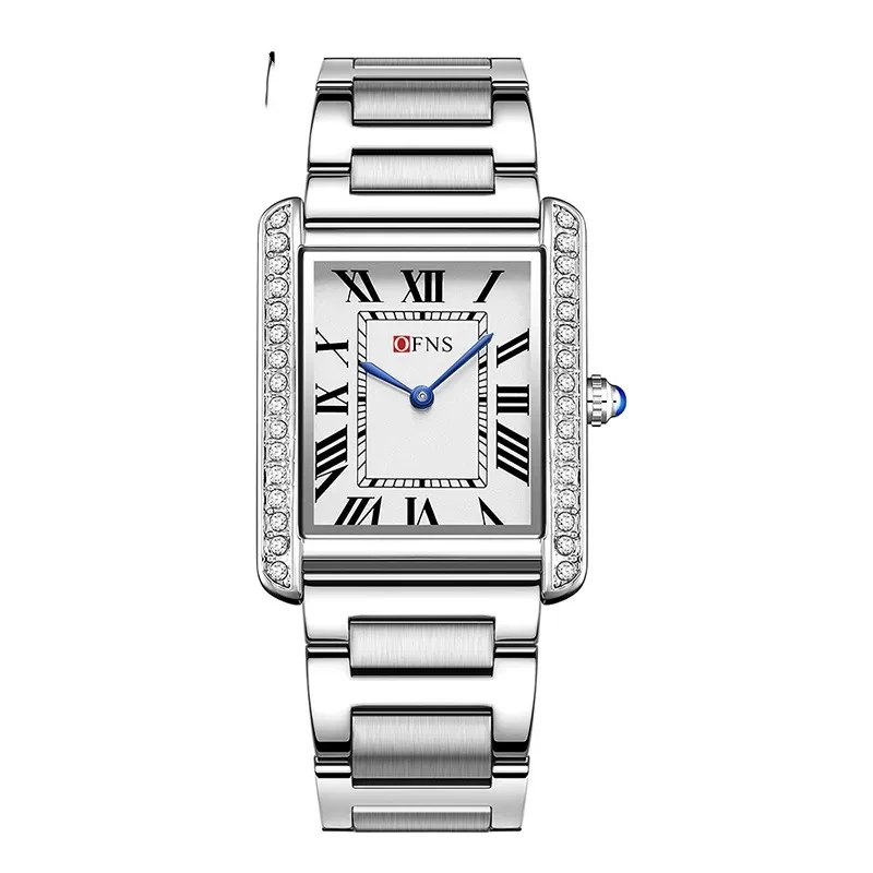 Rectangular Diamond- Quartz Watch for Women and Men
