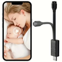 Mini USB Camera 1080P, Nanny Cam Full HD with Night Vision Motion Activation for Indoor Outdoor Covert Security Cameras