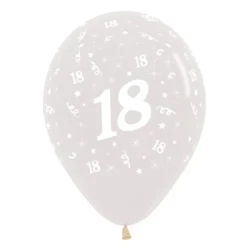 Balloons Age 18 Jewel Crystal Clear  - Pack of 25