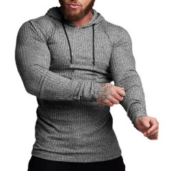 Casual Solid Color Hooded Long Sleeve T-Shirt